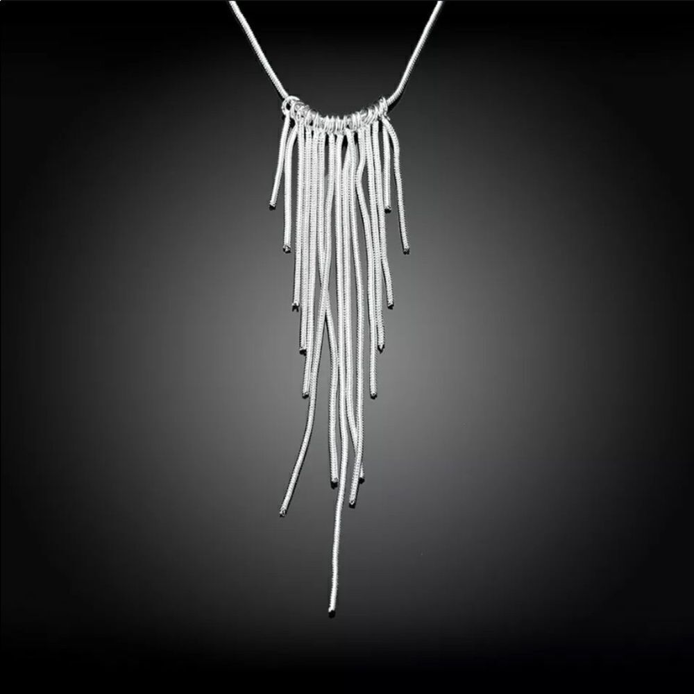 The Roaring 20’s 925 Silver retro fringe necklace